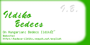 ildiko bedecs business card